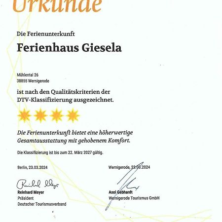 Ferienhaus Giesela **** Wernigerode Exteriér fotografie